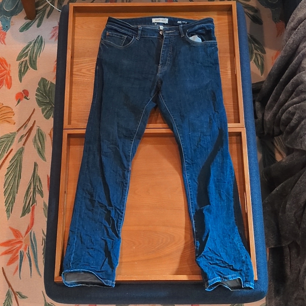 Warp+Weft AMS Amsterdam slim midnight jeans 31x32